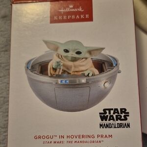Hallmark Keepsake Grogu Ornament in Gray Pram New In BOX